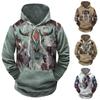 Fashion Print Loose Men's And Women's Long Sleeve Hooded Sweater