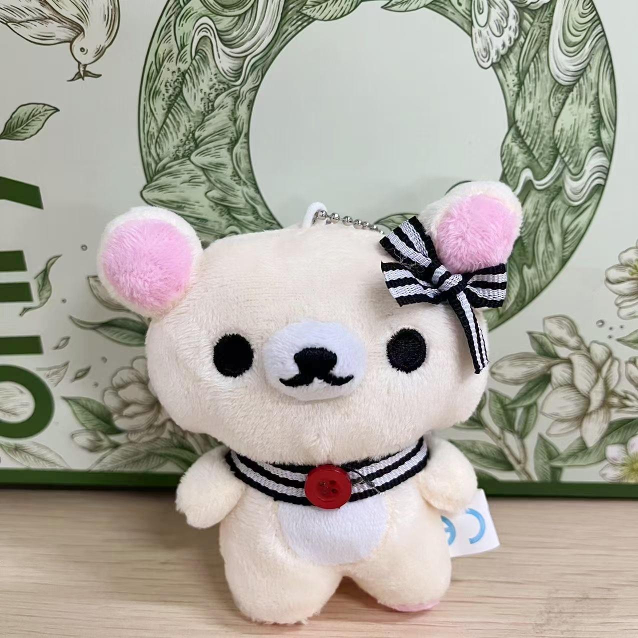 

NEW Sleeping Bag Rilakkuma Plush Doll Keychain creativity relax bear Korilakkuma Japanese Osaka Expo bear Backpack Charm Gift