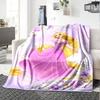 Rapunzel Floral Frame Flannel Blanket Super Soft Warm Cozy Blanket for Sofa Bed Office Travel All‑Season Home Decor Gift