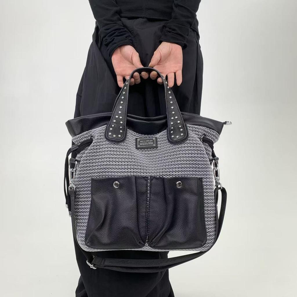 Ladies Super Cool Street Shoulder Bag Multi-Pocket Splicing Millennium Spice Girl Messenger Bag