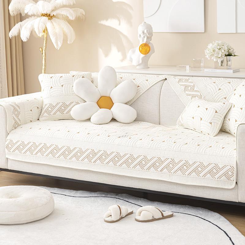Modern Simple Washed Sofa Cushion Four Seasons General Fabrics Non-Slip Seat Cushions Sofa Cover Cover Towel Thickened