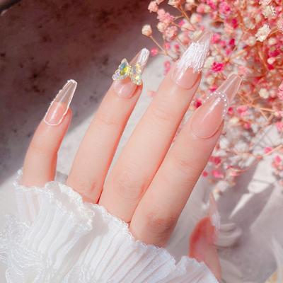 10 Stück Nageldekorationen Funkelnde Oberfläche Wunderschön glänzender visueller Effekt Breite Anwendung Faux-Kristall Luxus Schmetterling 3D