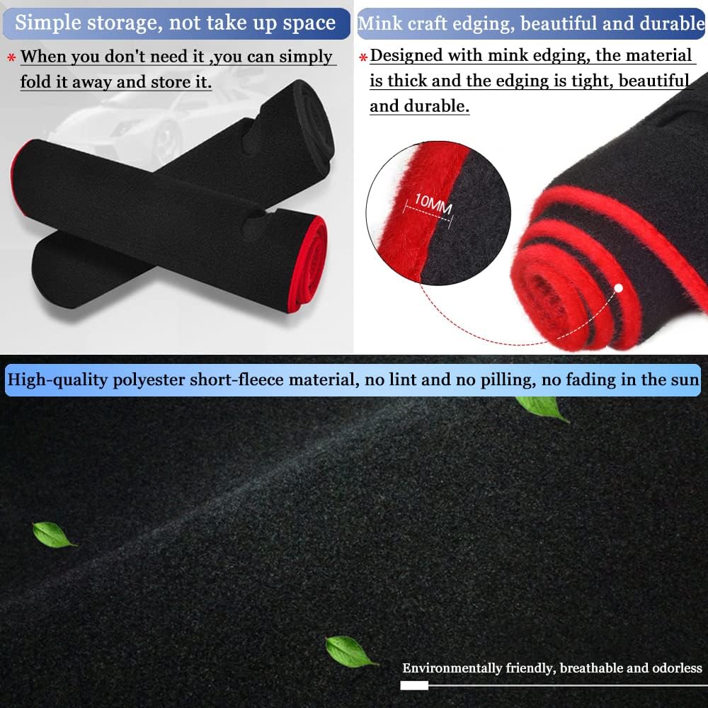 Dashboard Cover Dash Cover Mat Pad Carpet Custom Fit for Honda 10th Gen Civic 2016 2017 2018 2019 2020 2021 Accessories Anti-Skid Center Console