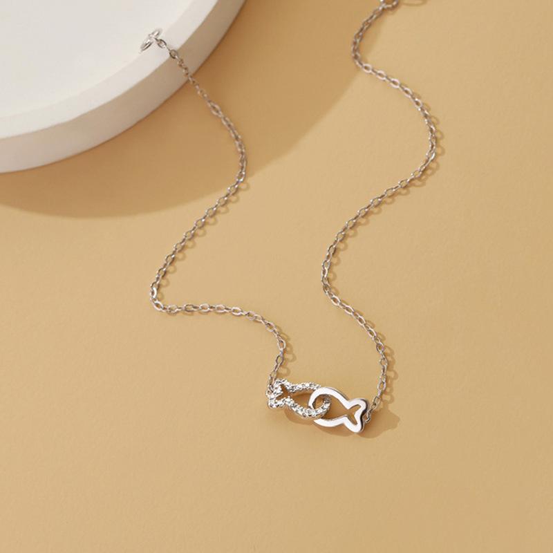 925 Silver Kiss Fish Anklet for Women Fashion Simple Personality Unique Design Birthday Gift Jewelry