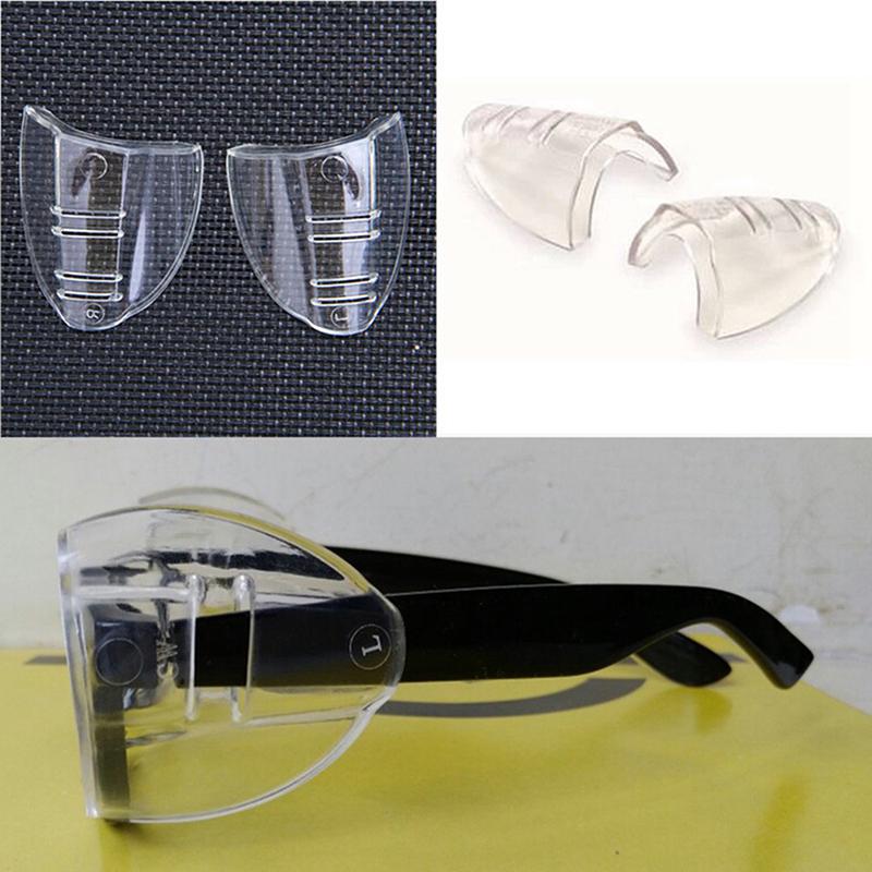 2pcs Fashion Eye Flexible Clear Shields Anti Fog Protective Cover Eye Glasses Side Protective Myopia Glasses Protector