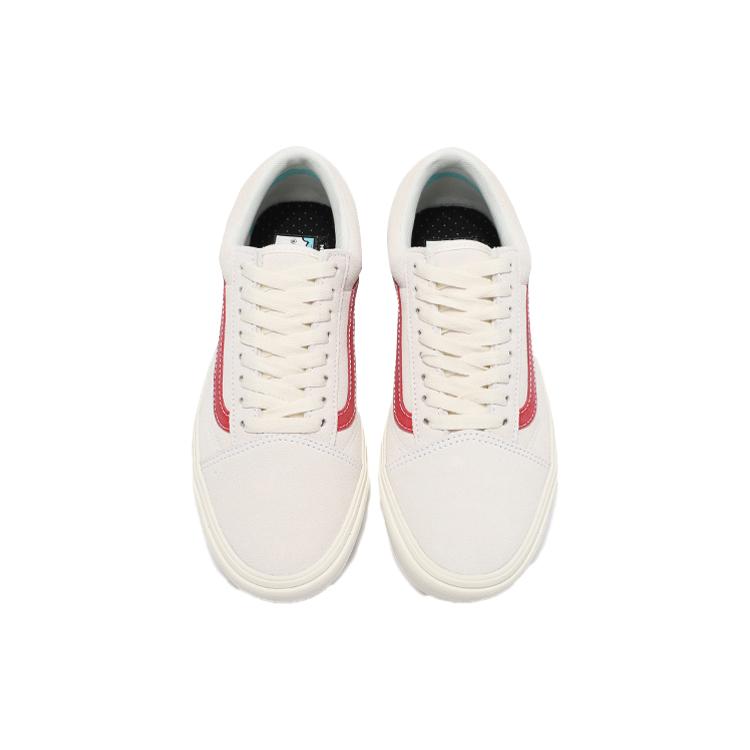 Vans Old Skool ComfyCush Low Top Skateboard Shoes Unisex White Red VN0A3WMA2BI