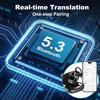 Language Translation Earbuds, 3-in-1 AI Real Time Translator Earbuds,Compatible with iOS & Android, Ideal for Travel, Work & Study-Black