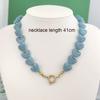 Heart Resin Necklace Women Choker Stainless Steel PVD Beads Sailor Clasp Waterproof Love Bracelet Diy Pendant Gold Vintage