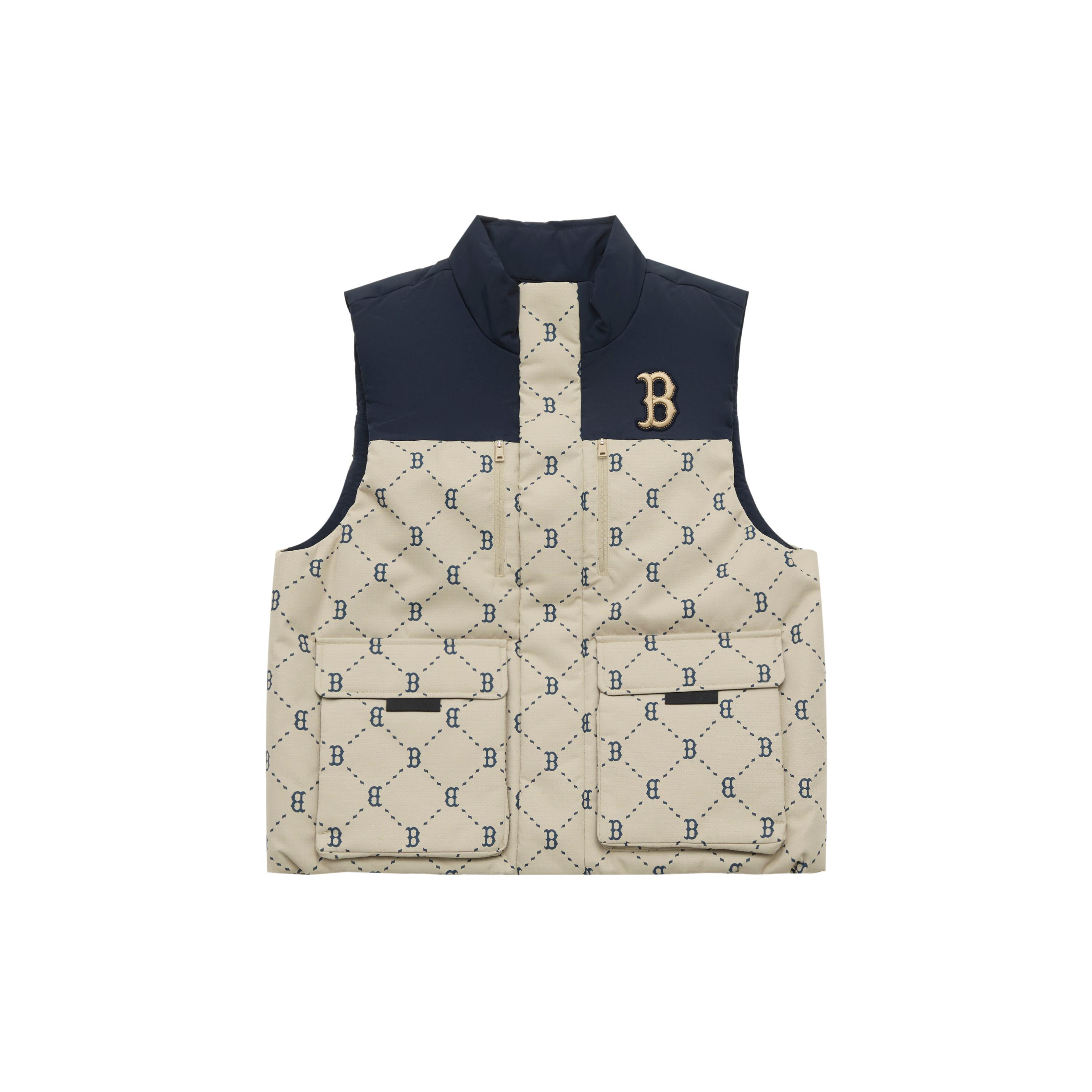 MLB MONOGRAM Collection Boston Red Sox Down Vest Unisex 3ADVM0156-43SAS M