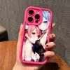ReZero Rem Ram Thicken TPU Mobile Phone Case for iPhone 17 16 15 14 13 12 11 Air Pro Max Plus Colorful Cover