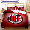 3pcs A-AC Milan Design Cover Set - HD Printed Bedding with 1 Cover and 2 Pillowcases - Perfect for Home and Dorm Decor
