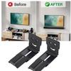 Soundbar Mounting Holder Stand Adjustable Angle TV Bracket Aluminum Alloy Construction Easy Wall Attachment Solution