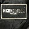 Michiko London Leather Jacket Coat Outer 7AR S Black 3 Button Flap Pockets No Vent(USED)