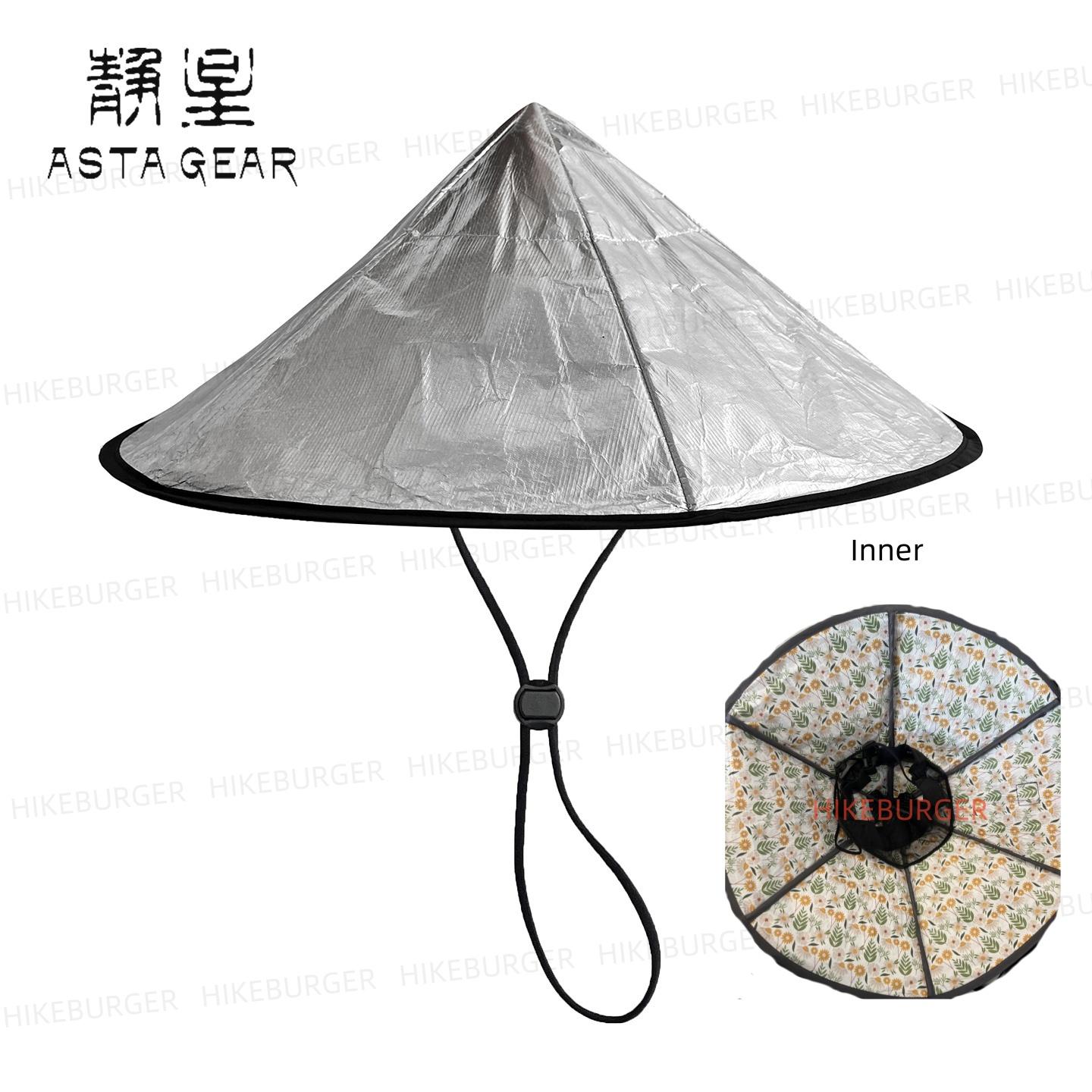 

ASTA GEAR Tyvek/DCF Sun Hat Outdoor Ultralight Hat Rainproof Folding Silver-Coated Hat Sunproof Hiking Backpacking