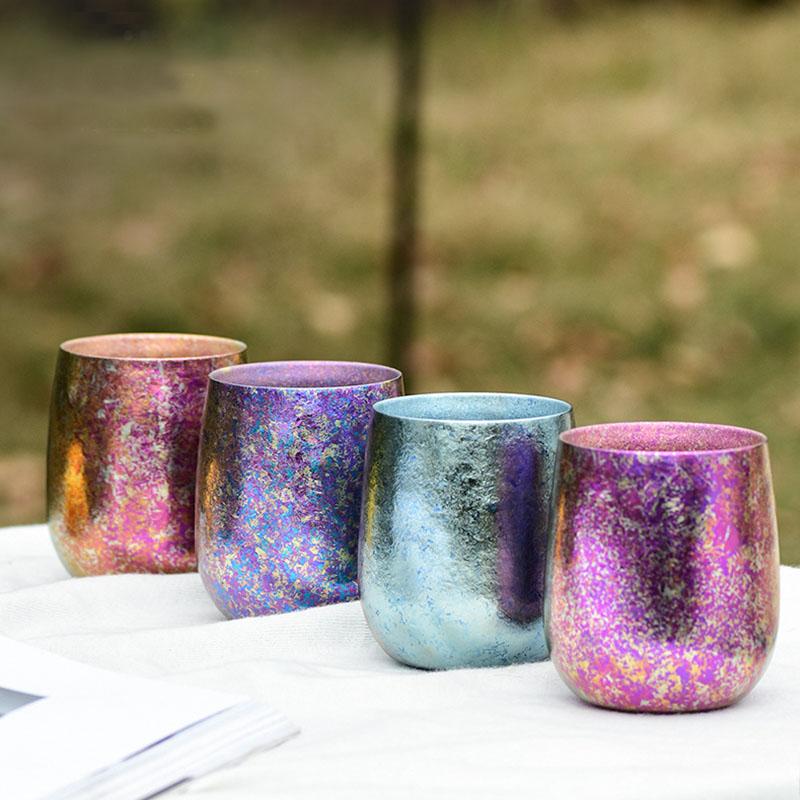 60/120/240ML Pure Titanium Egg Cup,Double Layer Thicked,Heat Insulation,Antibacterial Preservation,Ice Flower,Outdoor Beer Mug