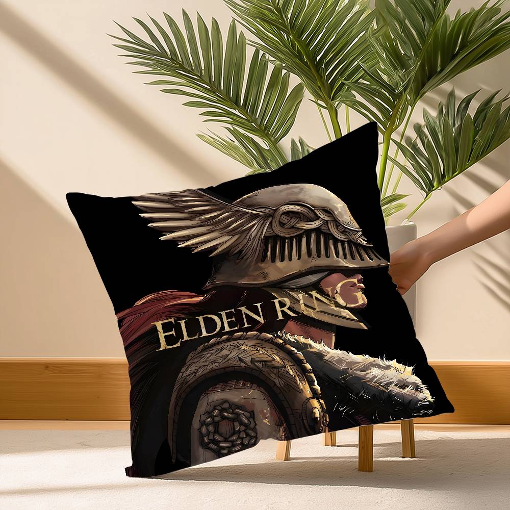 

Hot Fantasy Games E-Elden RingS Pillow Case Soft Plush Fabric Double Sided Print Decorative Home Living Room Gift Cushion Cover 30cm x 30cm