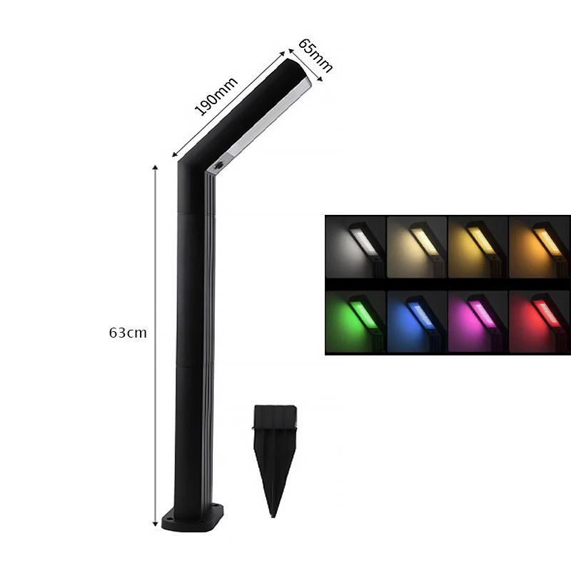 3colors Solar Ground Light RGB Light Light Sensing Intelligence Outdoor Pathway Lighting Solar Garden Lights Durable Plastic