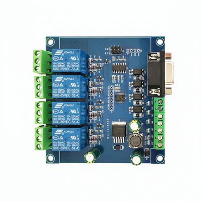 7-24V Power Modbus RTU Four-Channel Relay Module RS232/TTL UART 4 Inputs