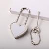 Keepsake Round Shaped Heart Shaped Lock Square Shaped Mini Size Love Lock Zinc Alloy With Key Wishing Lock Birthday Gift