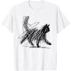 Minimalist Cat Art T Shirt Oversized Humor T Shirts Fashion Trendy Streetwear Casual Loose Streetwear Print O Neck Tops Unisex