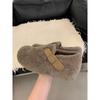 Women's Large Size Faux Lamb Suede Soft Sole Winter Warm Fur Beanies Padded Lined Ankle Boots Non-Slip Hiking Sports Cotton Boots