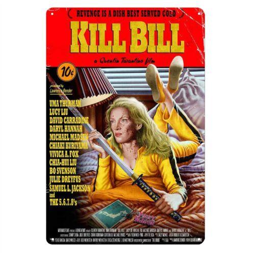 Kill Bill Uma Thurman Quentin Tarantino Movie Metal Poster Tin Sign xcmAluminum 20x30cm(7.8x11.8inch)