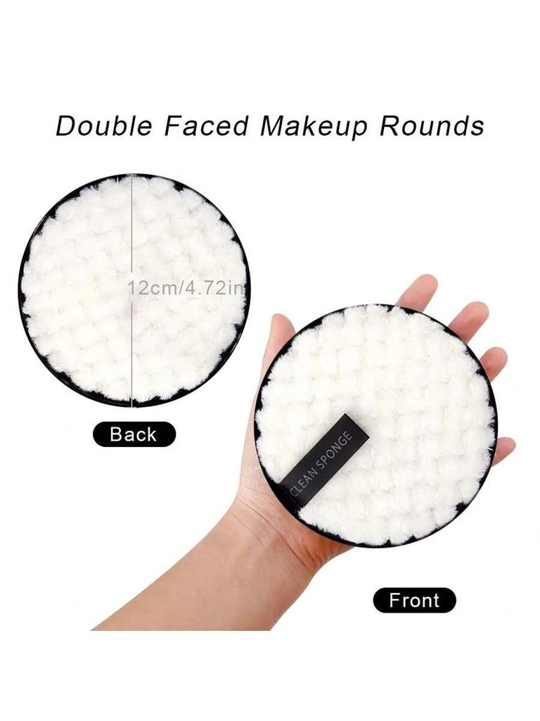 1Pc Facial Makeup Remover Polyester Puff Lazy Remove Powder Body Clean Sponge Soft Face Cleansing Make Up Cosmetic Make Up Tool