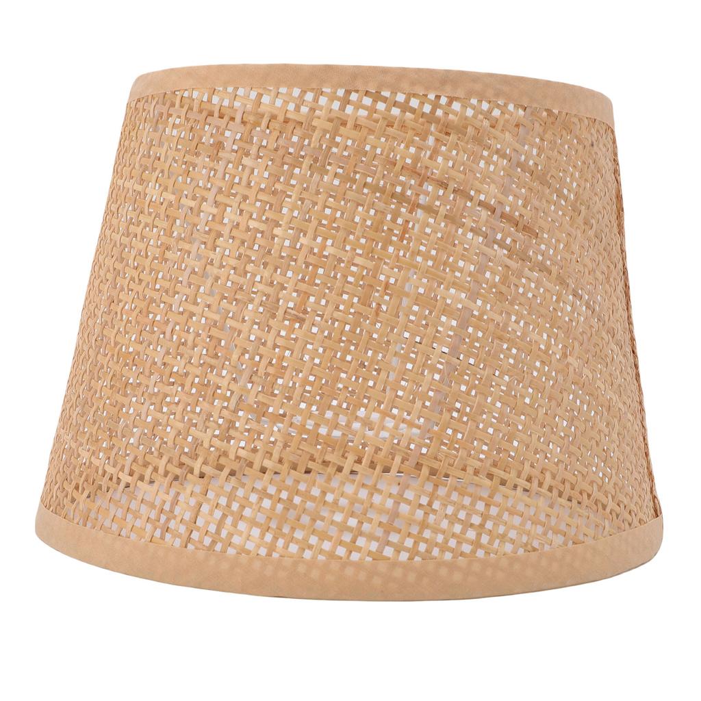 Lampenschirm Retro Handgefertigt Rattan Geflochten Lampenschirm Kompatibel mit E27 E14 Tischlampe Deckenleuchte Pendelleuchte