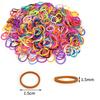 Elastici Arcobaleno in Gomma TPR ad Alta Elasticità da 1,5 cm per Braccialetti Intrecciati Fai da Te per Bambini - Confezione da 500g