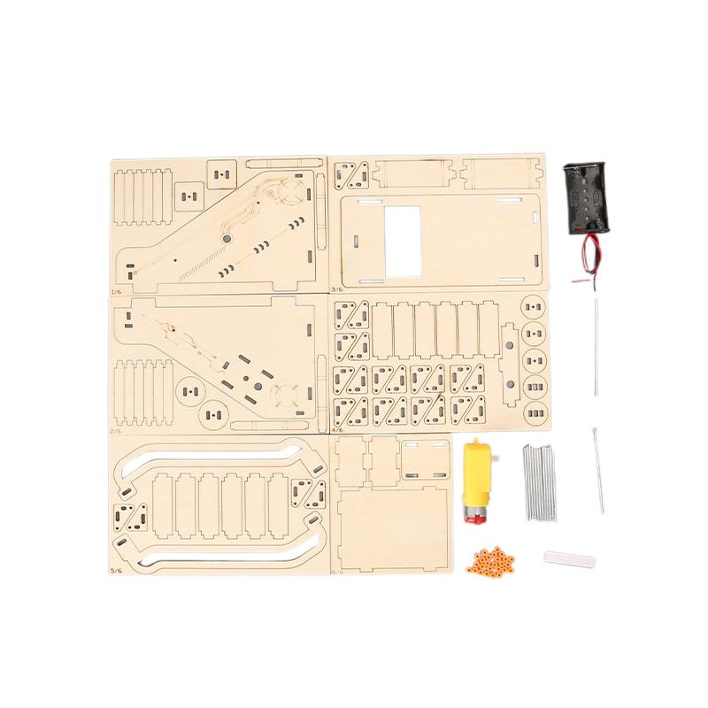 

Wood Escalator Science Experiment Kit Wooden Building Kit Science Experiment Set for Kids Physics Educational Toys for Children