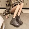 Trending 2025 Women's Short Waterproof Rubber Boots Adult Outdoor AntiSlip Thick Sole Fashionable Rain Shoes for Women