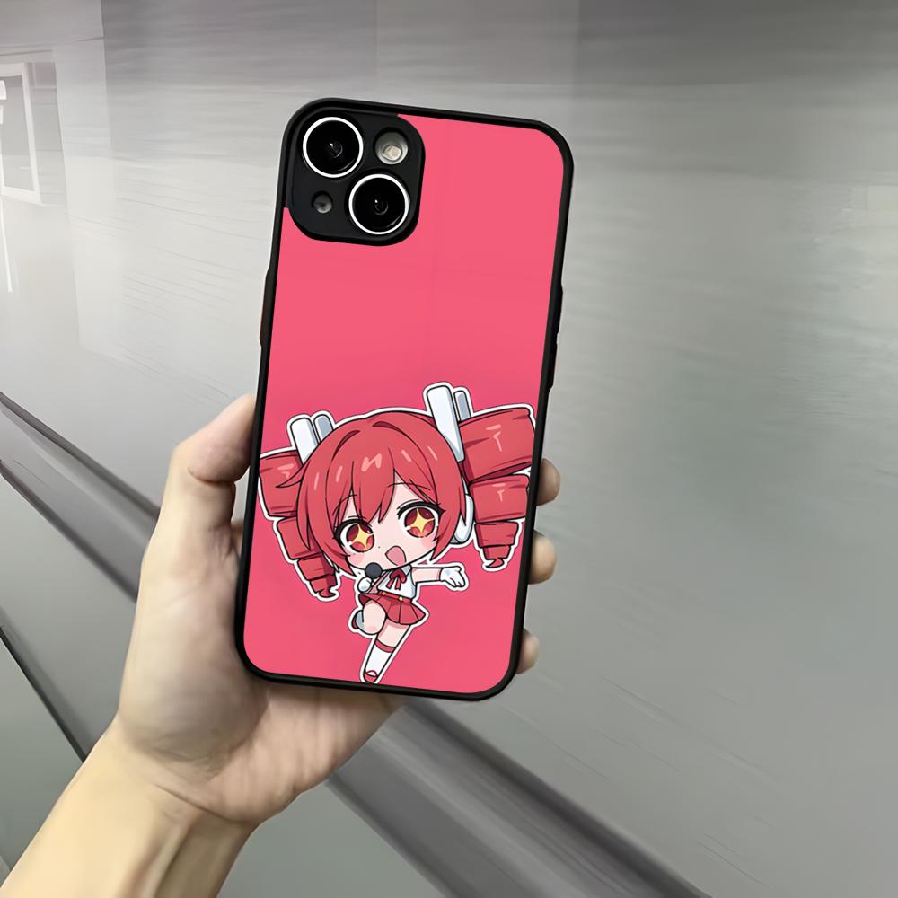 Fukouna Girl K-Kasane T-Teto Phone Case For Iphone 17 16 15 14 13 12 Pro Max Xr Air Plus Skin Feel Black Hard Shell Cover