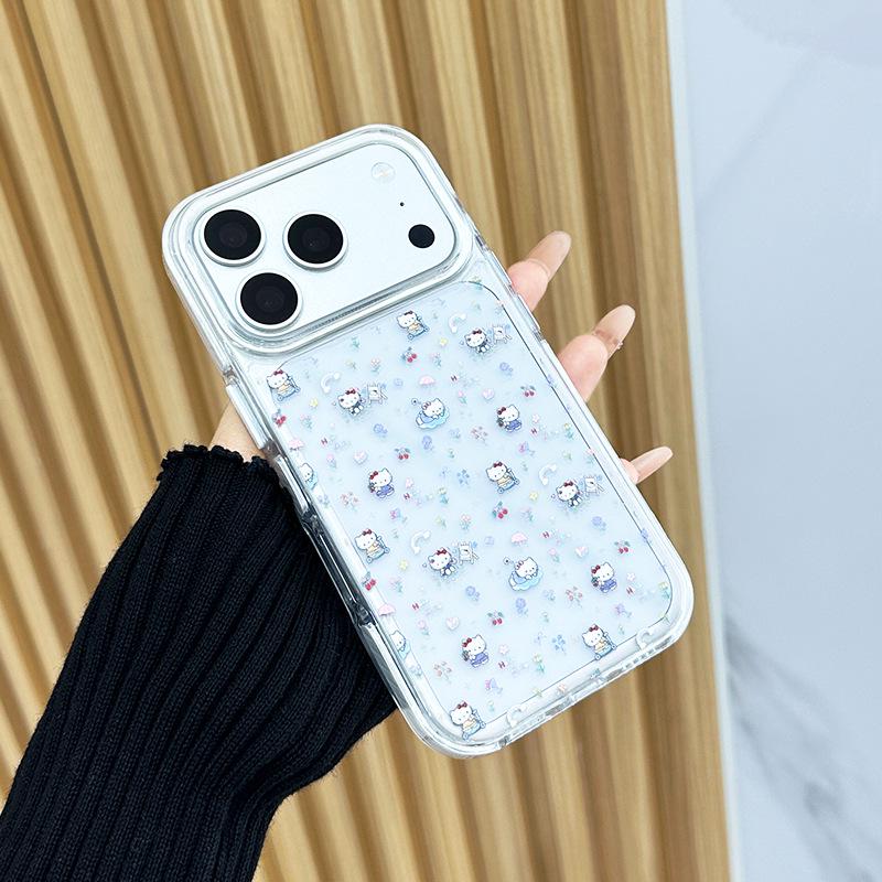 Creative Transparent Cartoon Cat Case for iPhone 16 Pro Max and Apple 17 Pro