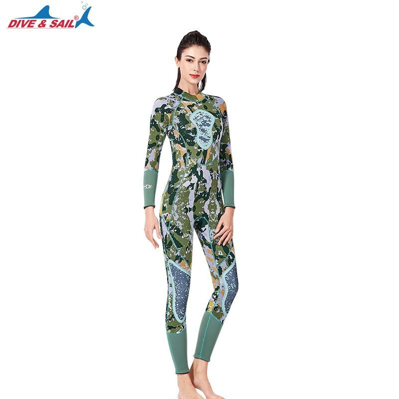 Diving Wetsuit 3mm Neoprene Fullsuit Spearfishing Surfing Snorkeling Cold Water Swimming Men Women Camo