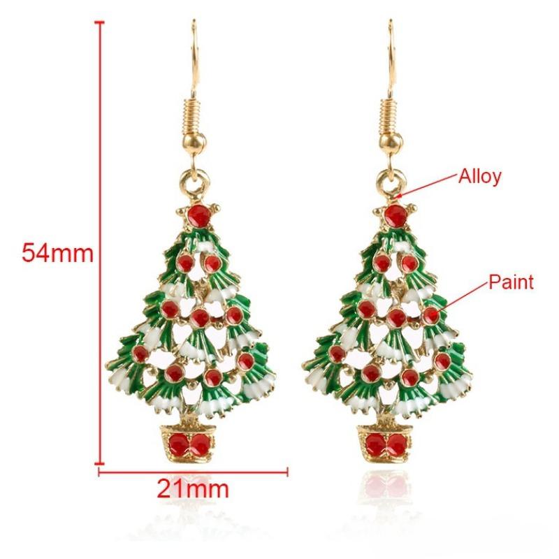 Christmas Crystal Snowman Earrings Enamel Snowflake Socks Pendant Necklaces for Women Girls Xmas 2024 New Year Jewelry Gifts