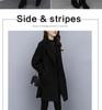 2025 Autumn/Winter Purple Wool Lantern Sleeve Mid-Length Women's Coat
