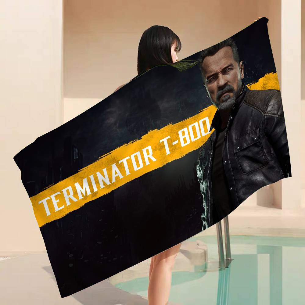 Classic Movie T-Terminator Microfiber Beach Towel Absorbent Quick Dry Soft Yoga Swimming Resort Mountain Climbing Towel