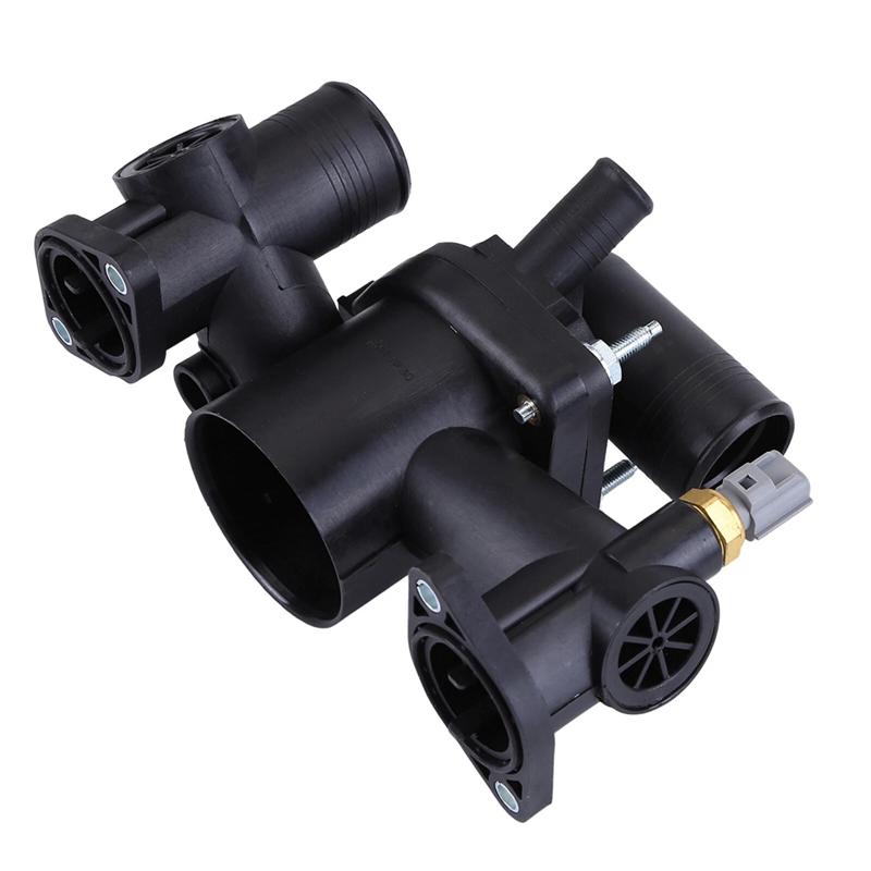 AJ89485 AJ87947 Thermostat Housing Assembly + Water Outlet For Jaguar S-Type XJ8 XJR 4.2L 2003-2005