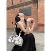 Silver Bowling Underarm Bag Women's 2025 New Arrival Summer Light Luxury Minority Fancy Shoulder Boston Bag