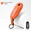Goatskin Key Fob Cover With Keychain Fits Porsche Macan 4 Ev Electric Model   Taycan  Key Shell Accessories