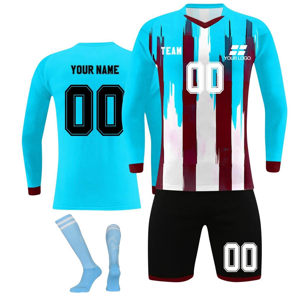 Kişiselleştirilmiş Gömlek Seti Erkek Kız İsim Numarası ile Özel Futbol Formaları Erkek Eğitim Takım Elbise