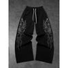 Pantaloni Casual Sportivi da Uomo a Quadri Stile Punk Larghi per Esterno con Fantasie Stampate Cool, la Prima Scelta per la Moda Primaverile del Campus