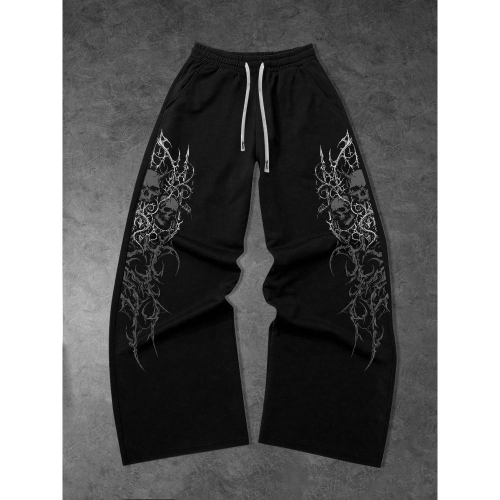 

Men s Loose Punk-Style Dark Design Checkered Outdoor Casual Sports Pants, the Top Choice for Campus Spring Fashion S