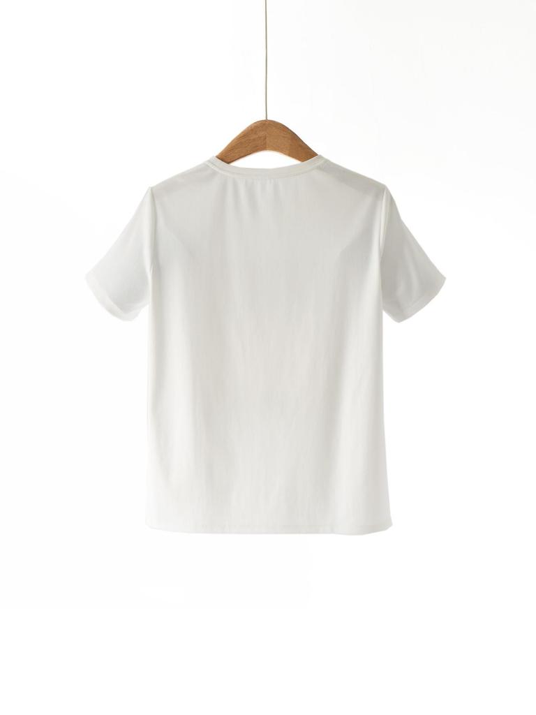 New Year Series: Versatile Women's Short-Sleeve T-Shirt, Early Spring Style, Soft 80-Count Cotton Knit