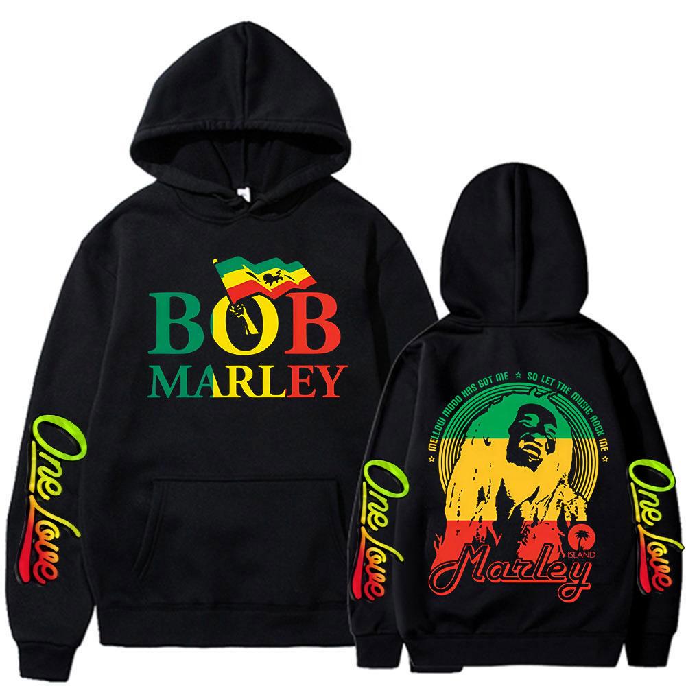Reggae Musik Urheber Bob Marley Grafik Hoodie Herren Damen Kleidung Klassische Vintage Kapuzenpullover Männlich Übergroßer Pullover