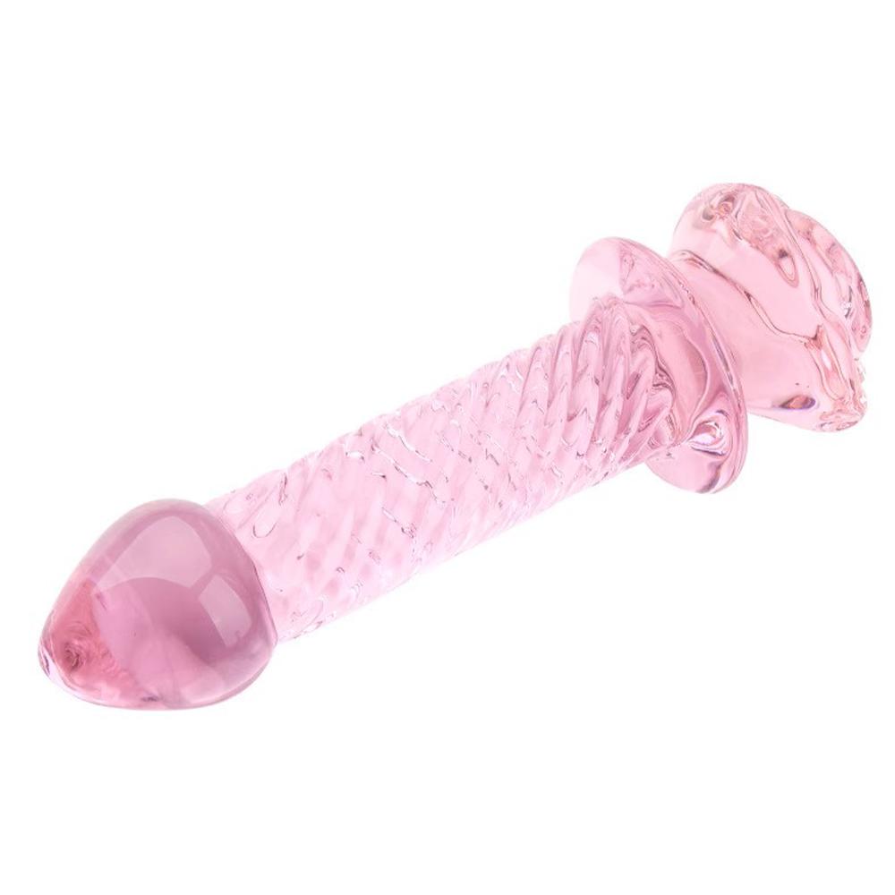 Cute Anal Dildos Glass Long Anal Plug Pink Glass Butt Plug Smooth But Plug Women Masturbation Dildos Sex Toys