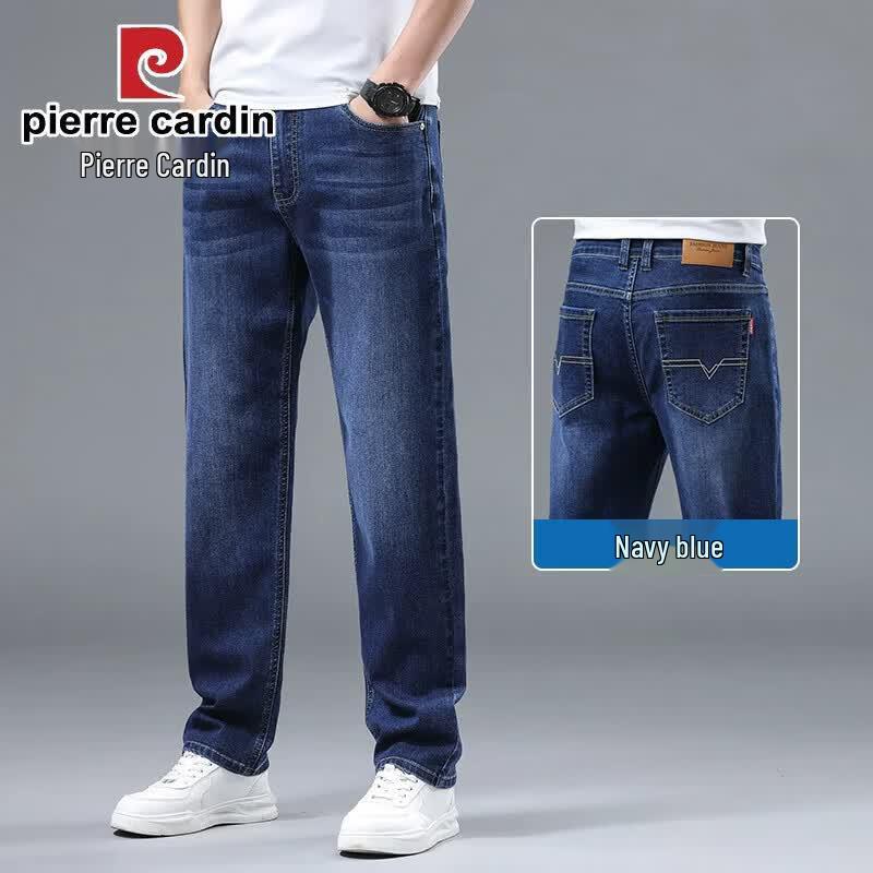 Pierre Cardin Men s Relaxed Straight Ice Silk Jeans 42 темно-синий
