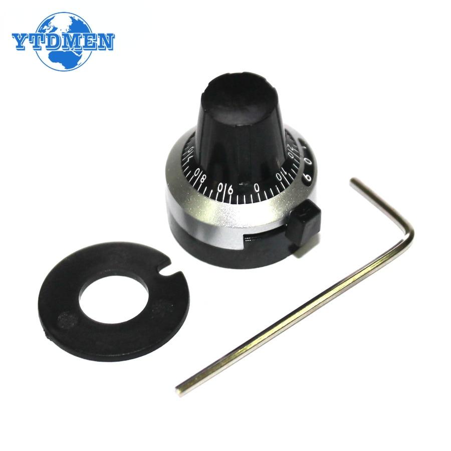 1 Set- Multi Turn Potentiometer Dial Digital Knob Cap 6.35/4mm for 3590S WXD3  Potentiometer