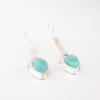 Amazonite Gemstone 925 Sterling Silver Handmade Earrings 2.3" Anniversary Gift EE-166-23