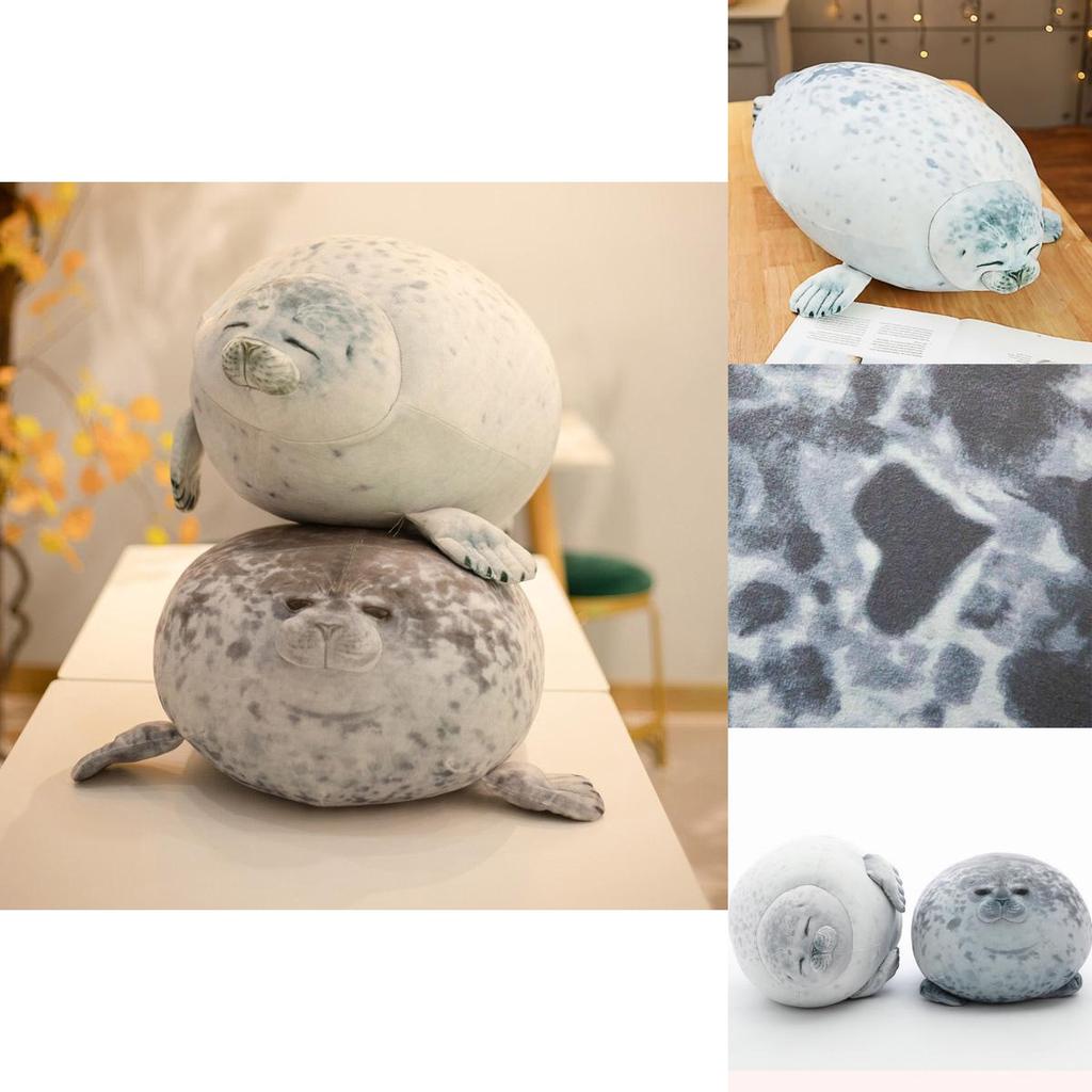 Large Chubby Blob Seal Plush Toy Animal Pillow Pet Soft And Cute Ocean Stuffed Doll Gift